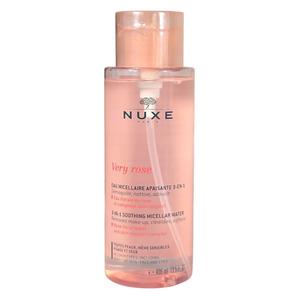 Nuxe Very Rose 3-in-1 Soothing Micellar Water Makeup Remover 13.5 oz 400ml New